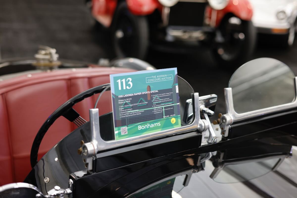 Bonhams auction during Motor Week, Newport RI